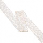 ENCAJE CORAZÓN CUORE ZIG ZAG 4,9cm CRUDO 10m / CUORE ZIG ZAG HEARTH LACE 4,9cm RAW 10m