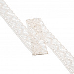 ENCAJE CORAZÓN CUORE ZIG ZAG 4,9cm CRUDO 30m / CUORE ZIG ZAG HEART LACE