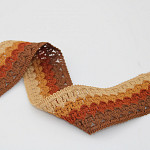 ENCAJE CROCHET CISSA 4,6 cm MARRÓN/COÑAC/NARANJA OSCURO/BEIGE 30m