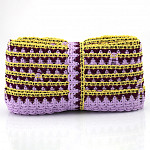 ENCAJE CROCHET FLOR 2,7cm AMARILLO BEBÉ/GUANTE/LAVANDA 30m / LACE CROCHET FLOWER 2,7cm YELLOW/PURPLE/LILAC 30m