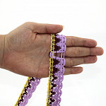 ENCAJE CROCHET FLOR 2,7cm AMARILLO BEBÉ/GUANTE/LAVANDA 30m / LACE CROCHET FLOWER 2,7cm YELLOW/PURPLE/LILAC 30m