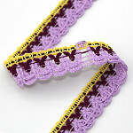 ENCAJE CROCHET FLOR 2,7cm AMARILLO BEBÉ/GUANTE/LAVANDA 30m / LACE CROCHET FLOWER 2,7cm YELLOW/PURPLE/LILAC 30m