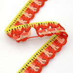 ENCAJE CROCHET FLOR 2,7cm AMARILLO/ MANDARINA/LADRILLO/MELOCOTÓN 30m / LACE CROCHET FLOWER 2,7cm YELLOW/ORANGE/PEACH 30m