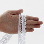 ENCAJE DE BOLITAS PARÁ 3,1cm BLANCO 10m / PARÁ BALL LACE 3,1cm WHITE 10m