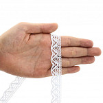 ENCAJE OJITO 1,6cm BLANCO 10m / MEDIUM BALL LACE 1,6cm WHITE 10m