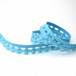 ENCAJE POMPÓN 1,2cm AZUL BEBÉ 30m / POM POM BALL LACE 1,2cm BABY BLUE 30m