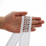 ENCAJE VAINILLA CRUZADO 4,4cm BLANCO 30m / CROSSED LADDER LACE 4,4cm WHITE 30m