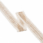 ENCAJE VAINILLA DOBLE 4cm YUTE/CRUDO 30m / DOUBLE LADDER LACE 3,8cm JUTE/RAW 30m