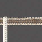 ENCAJE VAINILLA DOBLE 4cm YUTE/CRUDO 30m / DOUBLE LADDER LACE 3,8cm JUTE/RAW 30m