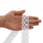 ENCAJE XX ESTRECHO 3,3cm BLANCO 10m / LACE XX NARROW 3,3cm WHITE 10m