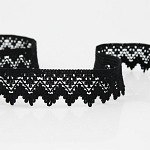 ENCAJE ZIG ZAG 3,2cm NEGRO