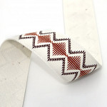 ETHNIC ELASTIC 3,6cm CHAMPAGNE/BROWN/COGNAC 25m