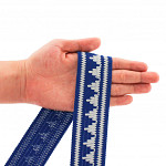 ETHNIC RIGID RIBBON 4,4cm ROYAL BLUE/CHAMPAGNE 20m / CINTA RÍGIDA ÉTNICO 4,4cm AZUL REAL/CHAMPÁN 20m