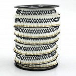 ETHNIC RUFFLE ELASTIC 2,5cm CHAMPAGNE/BLACK/LIGHT GOLD 25m