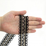 EYELET ZIG ZAG LACE 3,8cm BLACK/BEIGE 30m