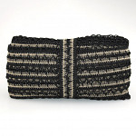 EYELET ZIG ZAG LACE 3,8cm BLACK/BEIGE 30m