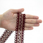 EYELET ZIG ZAG LACE 3,8cm WINE/BEIGE 30m