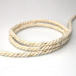 FINE CORD 4mm RAW/GOLD/SILVER 30m / CORDÓN FINO 4mm CRUDO/ORO/PLATA 30m