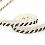 FINE CORD PIPING LACE 1,2cm CHAMPAGNE/BROWN 20m
