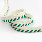 FINE CORD PIPING LACE 1,2cm CHAMPAGNE/GREEN 20m