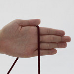 FINE ELASTIC CORD 4mm MEDIUM BROWN/WINE 100m