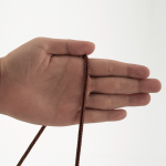 FINE ELASTIC CORD 4mm MEDIUM BROWN/WINE 100m