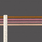 FLORA STRIPED LEAKED ELASTIC 5cm MUSTARD/ROSE/RAW 25m