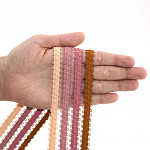 FLORA STRIPED LEAKED ELASTIC 5cm MUSTARD/ROSE/RAW 25m