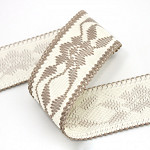 FLORAL PASSEMENTERIE 4,9cm CHAMPAGNE/LIGHT SUEDE 20 m