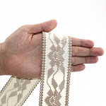 FLORAL PASSEMENTERIE 4,9cm CHAMPAGNE/LIGHT SUEDE 20 m