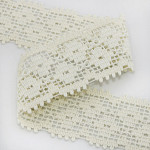 FLOWER DOUBLE BEAK LACE 4,8cm CHAMPAGNE 30m