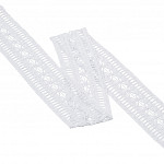 FLOWER LADDER LACE 4,8cm WHITE 30m / ENCAJE VAINILLA FLOR 4,8cm BLANCO 30m
