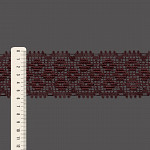 FLOWER TRIPLE BEAK LACE 6cm BROWN 30m