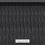 FRANJA VISCOSE 20cm PRETO / VISCOSE FRINGE 20cm BLACK 10m / FLECO VISCOSA 20cm NEGRO 10m