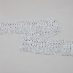 FRINGE BLANKET 5,7cm WHITE 10m / FLECO MANTA 5,7cm BLANCO 10m