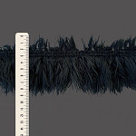 FRINGE FEATHER 9cm BLACK 10m / FLECO PLUMA 9cm NEGRO 10m