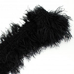 FRINGE FEATHER 9cm BLACK 10m / FLECO PLUMA 9cm NEGRO 10m