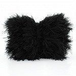 FRINGE FEATHER 9cm BLACK 10m / FLECO PLUMA 9cm NEGRO 10m