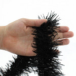 FRINGE FEATHER 9cm BLACK 10m / FLECO PLUMA 9cm NEGRO 10m