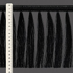 FRINGE MACRAMÊ TASSEL STEPHANIE 17,8cm BLACK 10m