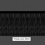 FRINGE VISCOSE 30cm BLACK 10m / FLECO VISCOSA 30cm NEGRO 10m