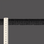 FRINGE VISCOSE 3cm BLACK 10m / FLECO VISCOSA 3cm NEGRO 10m