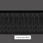 FRINGE VISCOSE 40cm BLACK 10m / FLECO VISCOSA 40cm NEGRO 10m