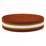 IMBUIA STRIPED ELASTIC 4,1cm COGNAC/MUSTARD/CHAMPAGNE 25m