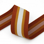 IMBUIA STRIPED ELASTIC 4,1cm COGNAC/MUSTARD/CHAMPAGNE 25m