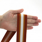 IMBUIA STRIPED ELASTIC 4,1cm COGNAC/MUSTARD/CHAMPAGNE 25m