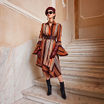 IMBUIA STRIPED ELASTIC 5cm COGNAC/BLUE/FOG 25m