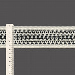 JORDANA RUSTIC ETHNIC ELASTIC 5,6cm CHAMPAGNE/BLACK 25m