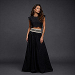 JORDANA RUSTIC ETHNIC ELASTIC 5,6cm CHAMPAGNE/BLACK 25m