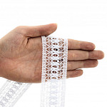 LACE TRILENIUM 4cm WHITE 10m